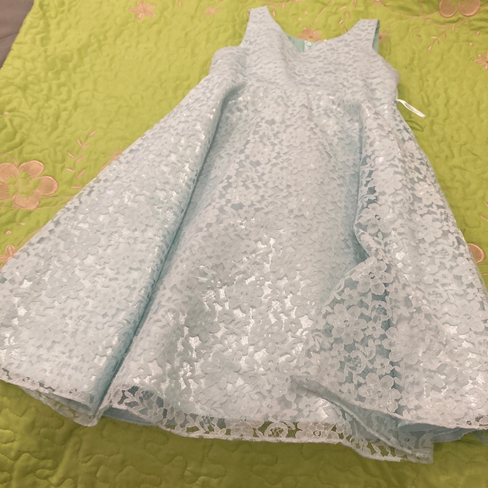 Blue green dress